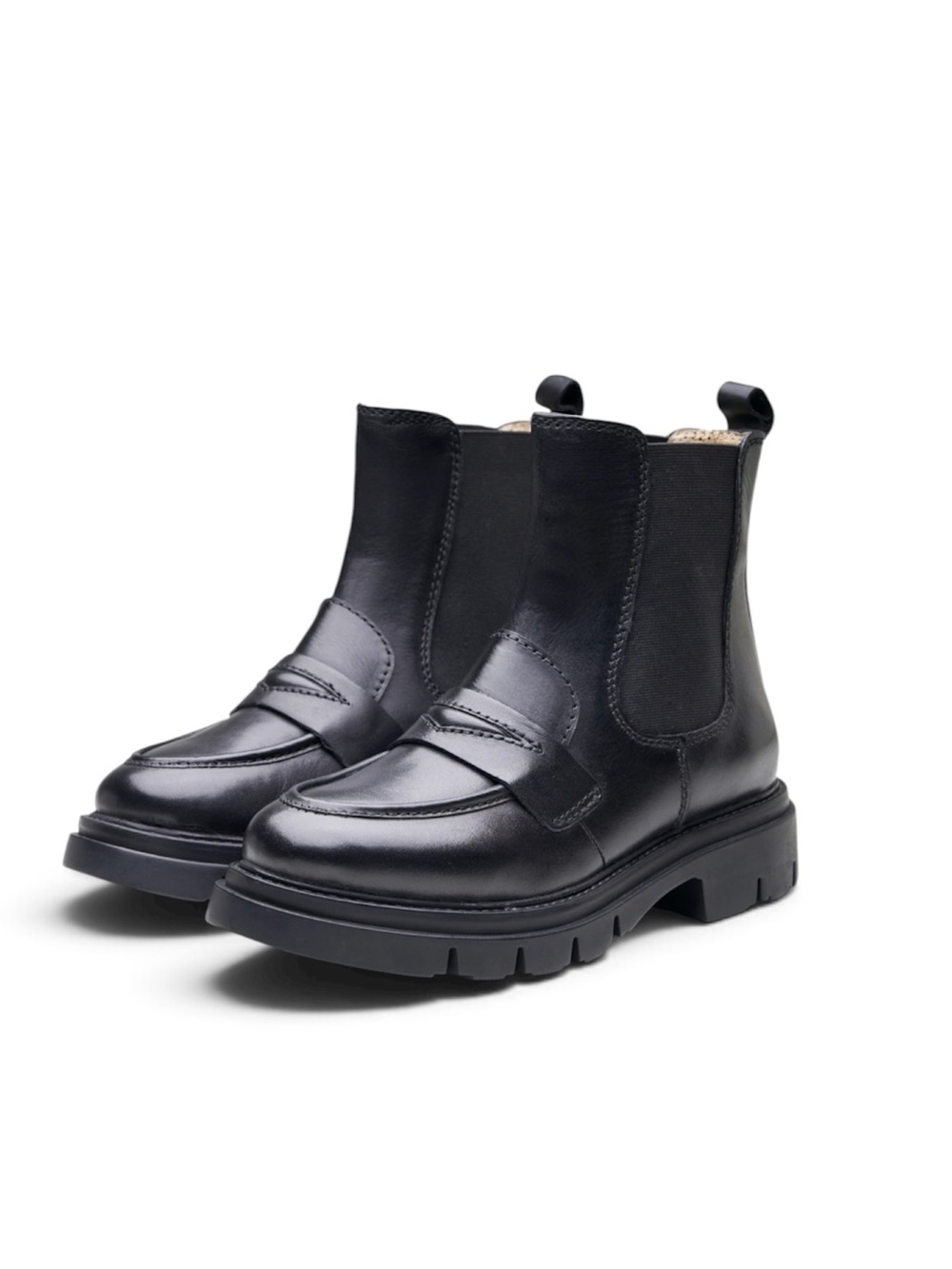 Allonsi Agnes Leather Chelsea Boot Size 6 Academia Gothic Fall Moto Streetwear